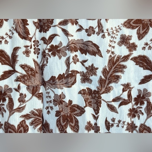 Reitmans Cropped Blouse Button Down Sleeveless V-Neck Cream Brown Size XXL NEW - Picture 2 of 7